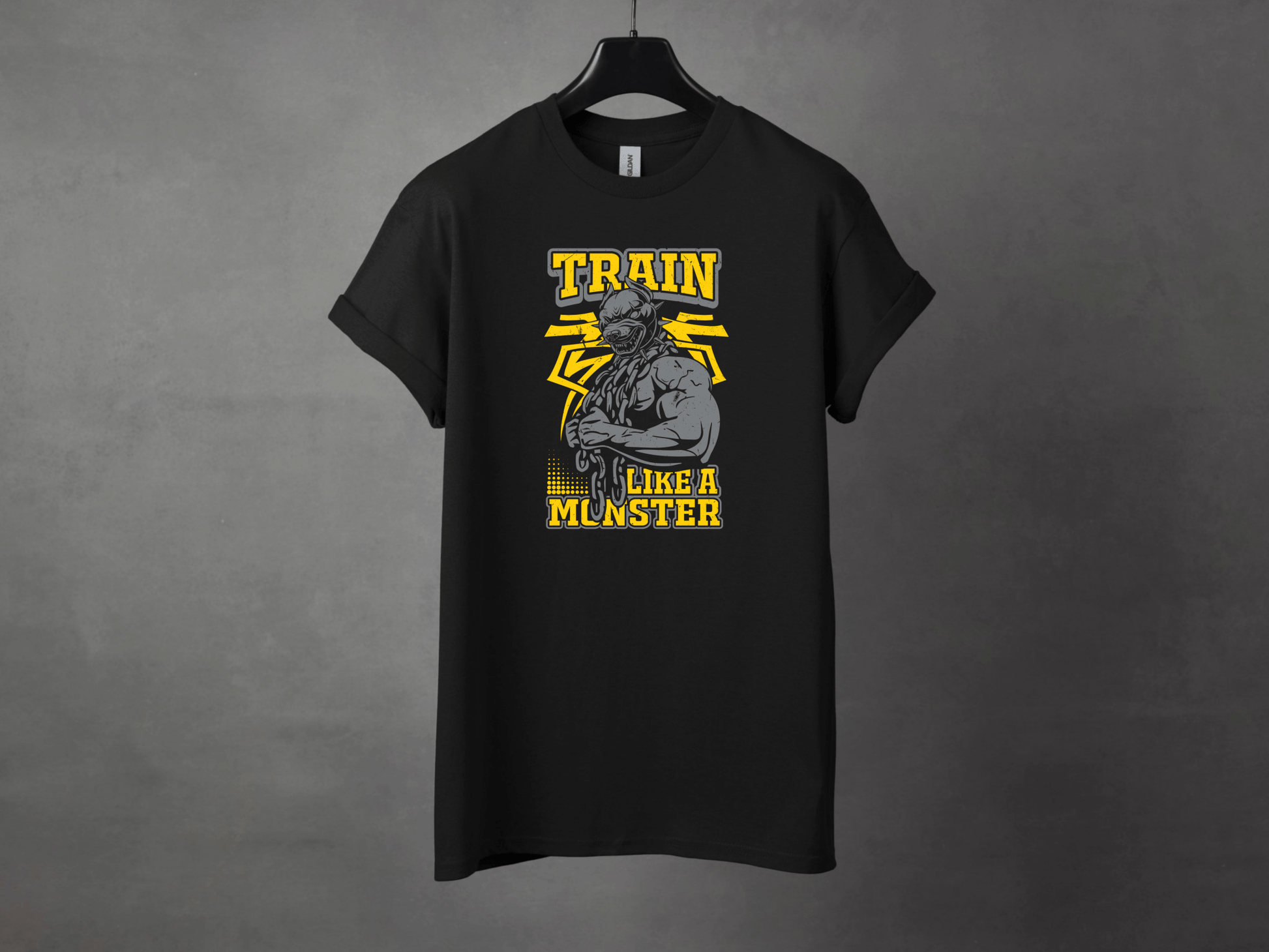 Train Like A Monster Premium Gym Workout Tee - Asphalt Jungle Co