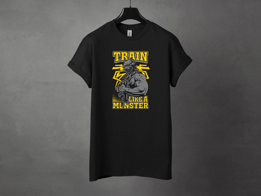 Train Like A Monster Premium Gym Workout Tee - Asphalt Jungle Co