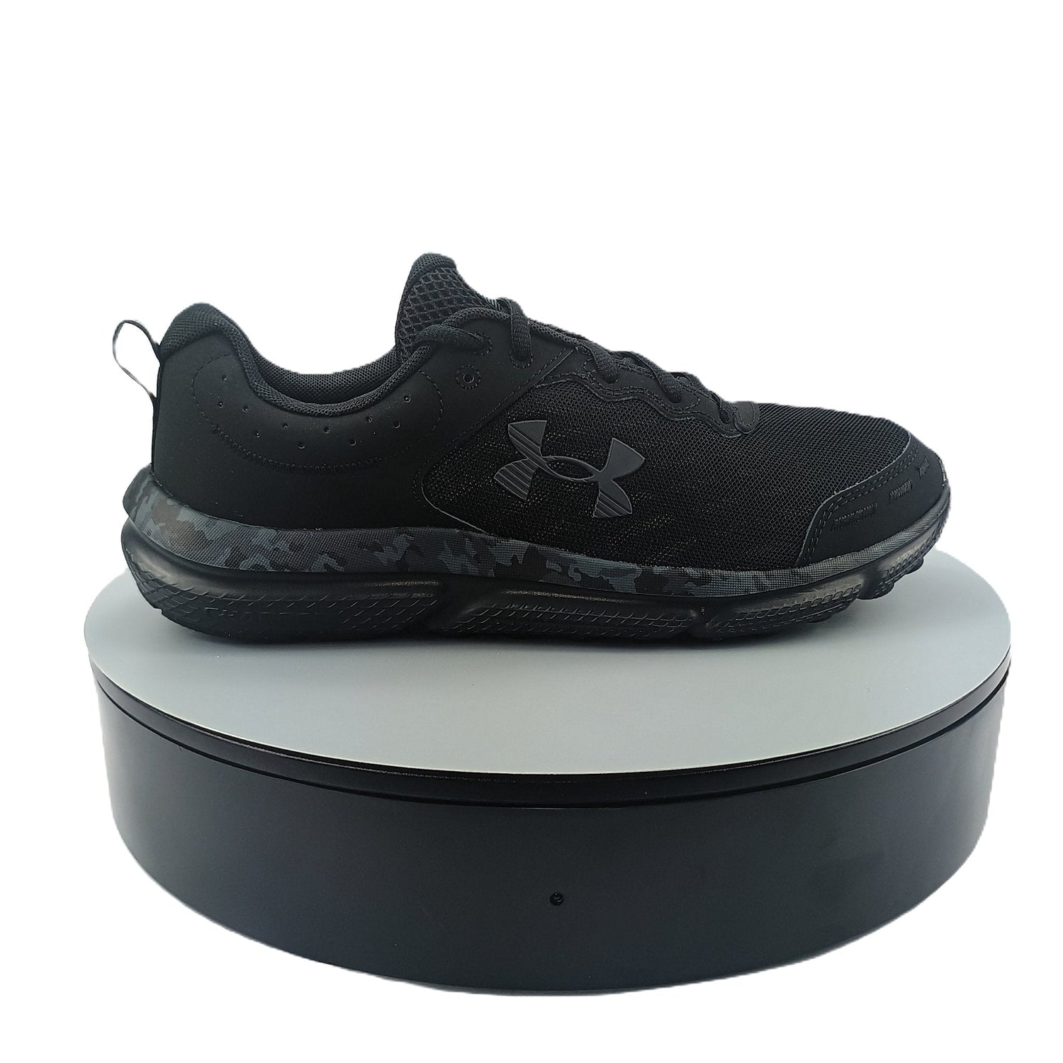 UNDER ARMOUR CHARGED ASSERT 10 CAMO BLACK MENS SHOES - Asphalt Jungle Co