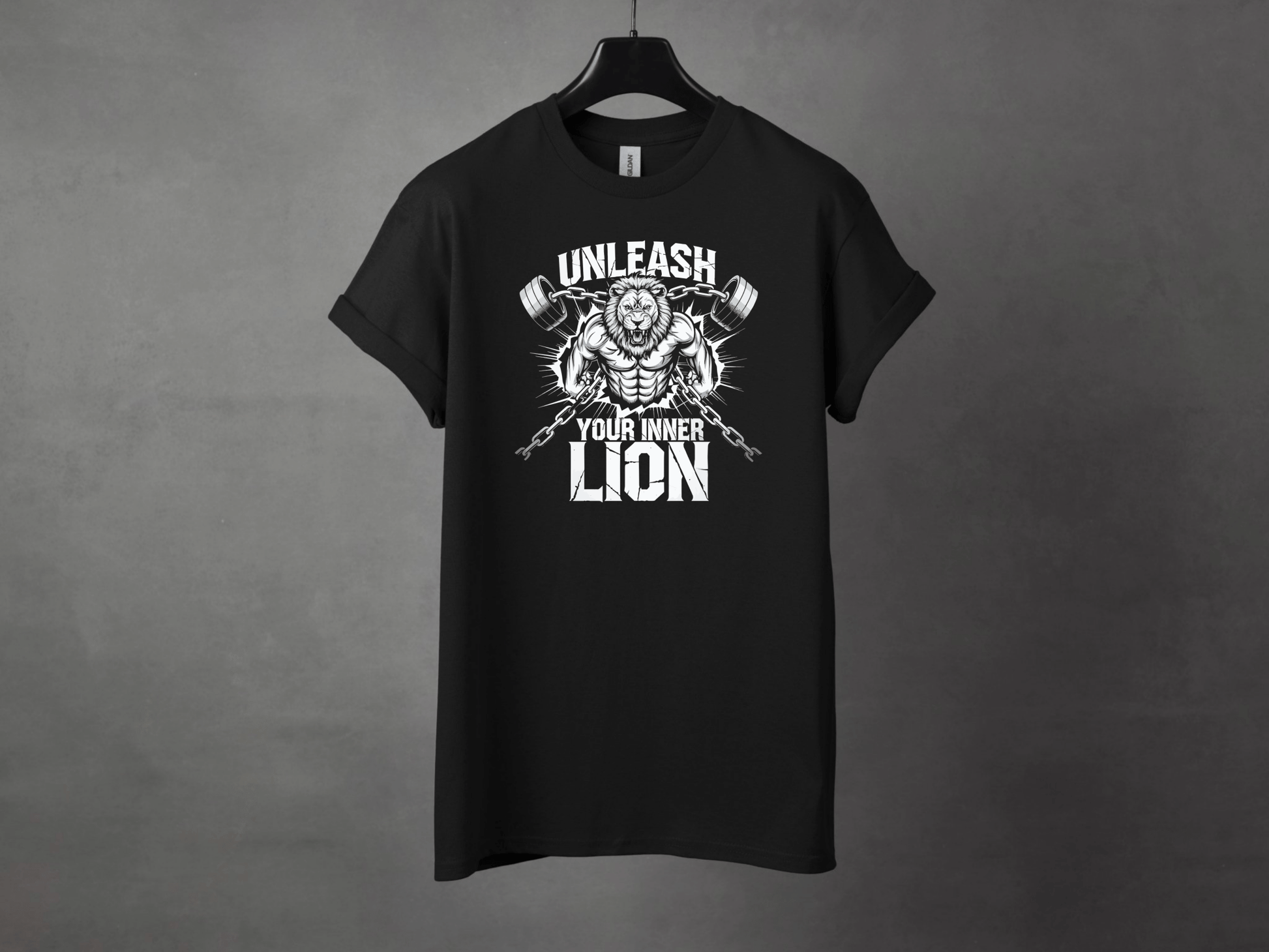 Unleash Your Inner Lion Premium Gym Workout Tee - Asphalt Jungle Co