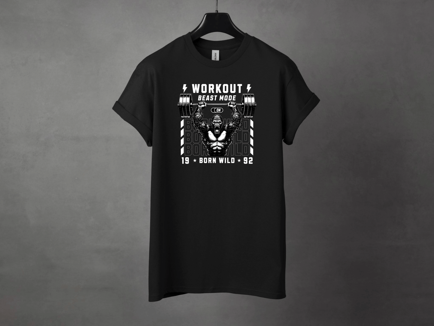 Workout Beastmode Premium Gym Tee - Asphalt Jungle Co