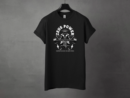 Zeus Power Premium Gym Workout Tee - Asphalt Jungle Co